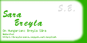sara breyla business card
